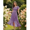image:imageBeryLove Formal Long Dresses for Women Wedding Guest Cocktail Bridesmaid  Airy Lace amp Chiffon Evening Gown Flutter Sleeve Ideal for Mother of the Bride Prom Homecoming Party amp SemiFormal EventsPurple