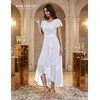 image:imageBeryLove Formal Long Dresses for Women Wedding Guest Cocktail Bridesmaid  Airy Lace amp Chiffon Evening Gown Flutter Sleeve Ideal for Mother of the Bride Prom Homecoming Party amp SemiFormal EventsWhite Sequin