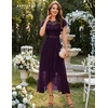 image:imageBeryLove Formal Long Dresses for Women Wedding Guest Cocktail Bridesmaid  Airy Lace amp Chiffon Evening Gown Flutter Sleeve Ideal for Mother of the Bride Prom Homecoming Party amp SemiFormal EventsGrape