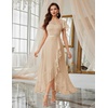 image:imageBeryLove Formal Long Dresses for Women Wedding Guest Cocktail Bridesmaid  Airy Lace amp Chiffon Evening Gown Flutter Sleeve Ideal for Mother of the Bride Prom Homecoming Party amp SemiFormal EventsChampagne