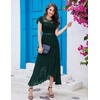 image:imageBeryLove Formal Long Dresses for Women Wedding Guest Cocktail Bridesmaid  Airy Lace amp Chiffon Evening Gown Flutter Sleeve Ideal for Mother of the Bride Prom Homecoming Party amp SemiFormal EventsDarkgreen
