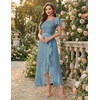 image:imageBeryLove Formal Long Dresses for Women Wedding Guest Cocktail Bridesmaid  Airy Lace amp Chiffon Evening Gown Flutter Sleeve Ideal for Mother of the Bride Prom Homecoming Party amp SemiFormal EventsGrey Blue