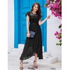 image:imageBeryLove Formal Long Dresses for Women Wedding Guest Cocktail Bridesmaid  Airy Lace amp Chiffon Evening Gown Flutter Sleeve Ideal for Mother of the Bride Prom Homecoming Party amp SemiFormal EventsBlack