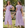image:imageBeryLove Formal Long Dresses for Women Wedding Guest Cocktail Bridesmaid  Airy Lace amp Chiffon Evening Gown Flutter Sleeve Ideal for Mother of the Bride Prom Homecoming Party amp SemiFormal EventsLavender