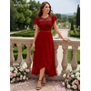 image:imageBeryLove Formal Long Dresses for Women Wedding Guest Cocktail Bridesmaid  Airy Lace amp Chiffon Evening Gown Flutter Sleeve Ideal for Mother of the Bride Prom Homecoming Party amp SemiFormal EventsRed