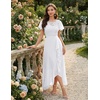image:imageBeryLove Formal Long Dresses for Women Wedding Guest Cocktail Bridesmaid  Airy Lace amp Chiffon Evening Gown Flutter Sleeve Ideal for Mother of the Bride Prom Homecoming Party amp SemiFormal EventsWhite