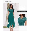 image:imageBeryLove Formal Long Dresses for Women Wedding Guest Cocktail Bridesmaid  Airy Lace amp Chiffon Evening Gown Flutter Sleeve Ideal for Mother of the Bride Prom Homecoming Party amp SemiFormal EventsPeacockgreen Sequin