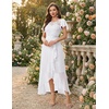 image:imageBeryLove Formal Long Dresses for Women Wedding Guest Cocktail Bridesmaid  Airy Lace amp Chiffon Evening Gown Flutter Sleeve Ideal for Mother of the Bride Prom Homecoming Party amp SemiFormal EventsWhite