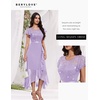 image:imageBeryLove Formal Long Dresses for Women Wedding Guest Cocktail Bridesmaid  Airy Lace amp Chiffon Evening Gown Flutter Sleeve Ideal for Mother of the Bride Prom Homecoming Party amp SemiFormal EventsLavender Sequin