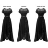 image:imageBeryLove Formal Long Dresses for Women Wedding Guest Cocktail Bridesmaid  Airy Lace amp Chiffon Evening Gown Flutter Sleeve Ideal for Mother of the Bride Prom Homecoming Party amp SemiFormal EventsBlack