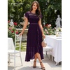 image:imageBeryLove Formal Long Dresses for Women Wedding Guest Cocktail Bridesmaid  Airy Lace amp Chiffon Evening Gown Flutter Sleeve Ideal for Mother of the Bride Prom Homecoming Party amp SemiFormal EventsGrape