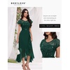 image:imageBeryLove Formal Long Dresses for Women Wedding Guest Cocktail Bridesmaid  Airy Lace amp Chiffon Evening Gown Flutter Sleeve Ideal for Mother of the Bride Prom Homecoming Party amp SemiFormal EventsDarkgreen Sequin