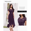 image:imageBeryLove Formal Long Dresses for Women Wedding Guest Cocktail Bridesmaid  Airy Lace amp Chiffon Evening Gown Flutter Sleeve Ideal for Mother of the Bride Prom Homecoming Party amp SemiFormal EventsGrape Sequin