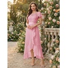 image:imageBeryLove Formal Long Dresses for Women Wedding Guest Cocktail Bridesmaid  Airy Lace amp Chiffon Evening Gown Flutter Sleeve Ideal for Mother of the Bride Prom Homecoming Party amp SemiFormal EventsPink