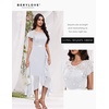 image:imageBeryLove Formal Long Dresses for Women Wedding Guest Cocktail Bridesmaid  Airy Lace amp Chiffon Evening Gown Flutter Sleeve Ideal for Mother of the Bride Prom Homecoming Party amp SemiFormal EventsWhite Sequin