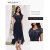 image:imageBeryLove Formal Long Dresses for Women Wedding Guest Cocktail Bridesmaid  Airy Lace amp Chiffon Evening Gown Flutter Sleeve Ideal for Mother of the Bride Prom Homecoming Party amp SemiFormal EventsNavy Sequin