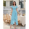 image:imageBeryLove Formal Long Dresses for Women Wedding Guest Cocktail Bridesmaid  Airy Lace amp Chiffon Evening Gown Flutter Sleeve Ideal for Mother of the Bride Prom Homecoming Party amp SemiFormal EventsLight Blue Sequin