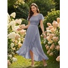 image:imageBeryLove Formal Long Dresses for Women Wedding Guest Cocktail Bridesmaid  Airy Lace amp Chiffon Evening Gown Flutter Sleeve Ideal for Mother of the Bride Prom Homecoming Party amp SemiFormal EventsGrey