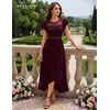 image:imageBeryLove Formal Long Dresses for Women Wedding Guest Cocktail Bridesmaid  Airy Lace amp Chiffon Evening Gown Flutter Sleeve Ideal for Mother of the Bride Prom Homecoming Party amp SemiFormal EventsBurgundy