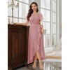 image:imageBeryLove Formal Long Dresses for Women Wedding Guest Cocktail Bridesmaid  Airy Lace amp Chiffon Evening Gown Flutter Sleeve Ideal for Mother of the Bride Prom Homecoming Party amp SemiFormal EventsBlush Sequin