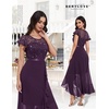 image:imageBeryLove Formal Long Dresses for Women Wedding Guest Cocktail Bridesmaid  Airy Lace amp Chiffon Evening Gown Flutter Sleeve Ideal for Mother of the Bride Prom Homecoming Party amp SemiFormal EventsGrape Sequin
