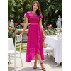 image:imageBeryLove Formal Long Dresses for Women Wedding Guest Cocktail Bridesmaid  Airy Lace amp Chiffon Evening Gown Flutter Sleeve Ideal for Mother of the Bride Prom Homecoming Party amp SemiFormal EventsRose