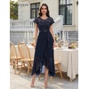 image:imageBeryLove Formal Long Dresses for Women Wedding Guest Cocktail Bridesmaid  Airy Lace amp Chiffon Evening Gown Flutter Sleeve Ideal for Mother of the Bride Prom Homecoming Party amp SemiFormal EventsNavy Sequin