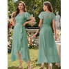 image:imageBeryLove Formal Long Dresses for Women Wedding Guest Cocktail Bridesmaid  Airy Lace amp Chiffon Evening Gown Flutter Sleeve Ideal for Mother of the Bride Prom Homecoming Party amp SemiFormal EventsLight Green