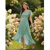 image:imageBeryLove Formal Long Dresses for Women Wedding Guest Cocktail Bridesmaid  Airy Lace amp Chiffon Evening Gown Flutter Sleeve Ideal for Mother of the Bride Prom Homecoming Party amp SemiFormal EventsLight Green