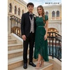 image:imageBeryLove Formal Long Dresses for Women Wedding Guest Cocktail Bridesmaid  Airy Lace amp Chiffon Evening Gown Flutter Sleeve Ideal for Mother of the Bride Prom Homecoming Party amp SemiFormal EventsDarkgreen Sequin