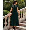 image:imageBeryLove Formal Long Dresses for Women Wedding Guest Cocktail Bridesmaid  Airy Lace amp Chiffon Evening Gown Flutter Sleeve Ideal for Mother of the Bride Prom Homecoming Party amp SemiFormal EventsDarkgreen