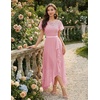 image:imageBeryLove Formal Long Dresses for Women Wedding Guest Cocktail Bridesmaid  Airy Lace amp Chiffon Evening Gown Flutter Sleeve Ideal for Mother of the Bride Prom Homecoming Party amp SemiFormal EventsPink