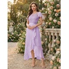image:imageBeryLove Formal Long Dresses for Women Wedding Guest Cocktail Bridesmaid  Airy Lace amp Chiffon Evening Gown Flutter Sleeve Ideal for Mother of the Bride Prom Homecoming Party amp SemiFormal EventsLavender
