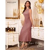 image:imageBeryLove Homecoming Wedding Guest Formal Sequin Long Bodycon Dress  Off Shoulder Sexy Birthday Party Cocktail Tie Back Sleeveless Long Bridesmaid Sparkly Vintage Fitted Event Night GownBlush