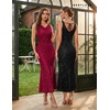 image:imageBeryLove Homecoming Wedding Guest Formal Sequin Long Bodycon Dress  Off Shoulder Sexy Birthday Party Cocktail Tie Back Sleeveless Long Bridesmaid Sparkly Vintage Fitted Event Night GownBrose Red