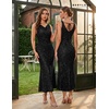 image:imageBeryLove Homecoming Wedding Guest Formal Sequin Long Bodycon Dress  Off Shoulder Sexy Birthday Party Cocktail Tie Back Sleeveless Long Bridesmaid Sparkly Vintage Fitted Event Night GownBblack