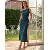 image:imageBeryLove Homecoming Wedding Guest Formal Sequin Long Bodycon Dress  Off Shoulder Sexy Birthday Party Cocktail Tie Back Sleeveless Long Bridesmaid Sparkly Vintage Fitted Event Night GownDustyblue