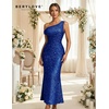 image:imageBeryLove Homecoming Wedding Guest Formal Sequin Long Bodycon Dress  Off Shoulder Sexy Birthday Party Cocktail Tie Back Sleeveless Long Bridesmaid Sparkly Vintage Fitted Event Night GownRoyalblue