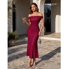 image:imageBeryLove Homecoming Wedding Guest Formal Sequin Long Bodycon Dress  Off Shoulder Sexy Birthday Party Cocktail Tie Back Sleeveless Long Bridesmaid Sparkly Vintage Fitted Event Night GownBrose Red
