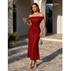 image:imageBeryLove Homecoming Wedding Guest Formal Sequin Long Bodycon Dress  Off Shoulder Sexy Birthday Party Cocktail Tie Back Sleeveless Long Bridesmaid Sparkly Vintage Fitted Event Night GownBred