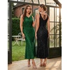 image:imageBeryLove Homecoming Wedding Guest Formal Sequin Long Bodycon Dress  Off Shoulder Sexy Birthday Party Cocktail Tie Back Sleeveless Long Bridesmaid Sparkly Vintage Fitted Event Night GownDarkgreen