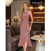 image:imageBeryLove Sequin Formal Cocktail Wedding Guest Long Ruffle Halter Dresses  2026 Spaghetti Strap Slit Evening Prom DressBlush