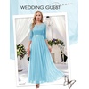 image:imageBeryLove Women Long Sleeve Formal Wedding Guest Mother of the Bride Dress  Lace amp Chiffon Fabric Elegant Modest Maxi Gown Ideal for Prom Bridesmaid Cocktail Party Evening GalaLight Blue