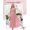 image:imageBeryLove Women Long Sleeve Formal Wedding Guest Mother of the Bride Dress  Lace amp Chiffon Fabric Elegant Modest Maxi Gown Ideal for Prom Bridesmaid Cocktail Party Evening GalaBlush