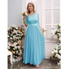 image:imageBeryLove Women Long Sleeve Formal Wedding Guest Mother of the Bride Dress  Lace amp Chiffon Fabric Elegant Modest Maxi Gown Ideal for Prom Bridesmaid Cocktail Party Evening GalaLight Blue