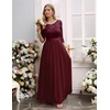 image:imageBeryLove Women Long Sleeve Formal Wedding Guest Mother of the Bride Dress  Lace amp Chiffon Fabric Elegant Modest Maxi Gown Ideal for Prom Bridesmaid Cocktail Party Evening GalaBurgundy