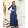 image:imageBeryLove Women Long Sleeve Formal Wedding Guest Mother of the Bride Dress  Lace amp Chiffon Fabric Elegant Modest Maxi Gown Ideal for Prom Bridesmaid Cocktail Party Evening GalaGrayish Purple