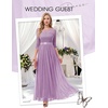 image:imageBeryLove Women Long Sleeve Formal Wedding Guest Mother of the Bride Dress  Lace amp Chiffon Fabric Elegant Modest Maxi Gown Ideal for Prom Bridesmaid Cocktail Party Evening GalaPurple