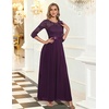 image:imageBeryLove Women Long Sleeve Formal Wedding Guest Mother of the Bride Dress  Lace amp Chiffon Fabric Elegant Modest Maxi Gown Ideal for Prom Bridesmaid Cocktail Party Evening GalaGrape