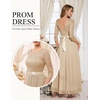 image:imageBeryLove Women Long Sleeve Formal Wedding Guest Mother of the Bride Dress  Lace amp Chiffon Fabric Elegant Modest Maxi Gown Ideal for Prom Bridesmaid Cocktail Party Evening GalaChampagne